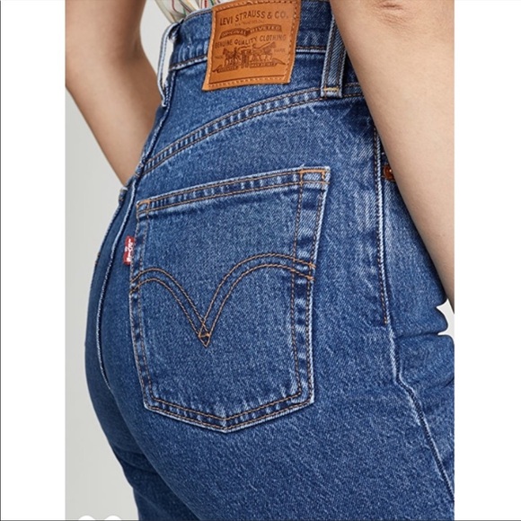 LEVI’S • wedgie straight high waisted button fly jeans sz 32 - Picture 4 of 10